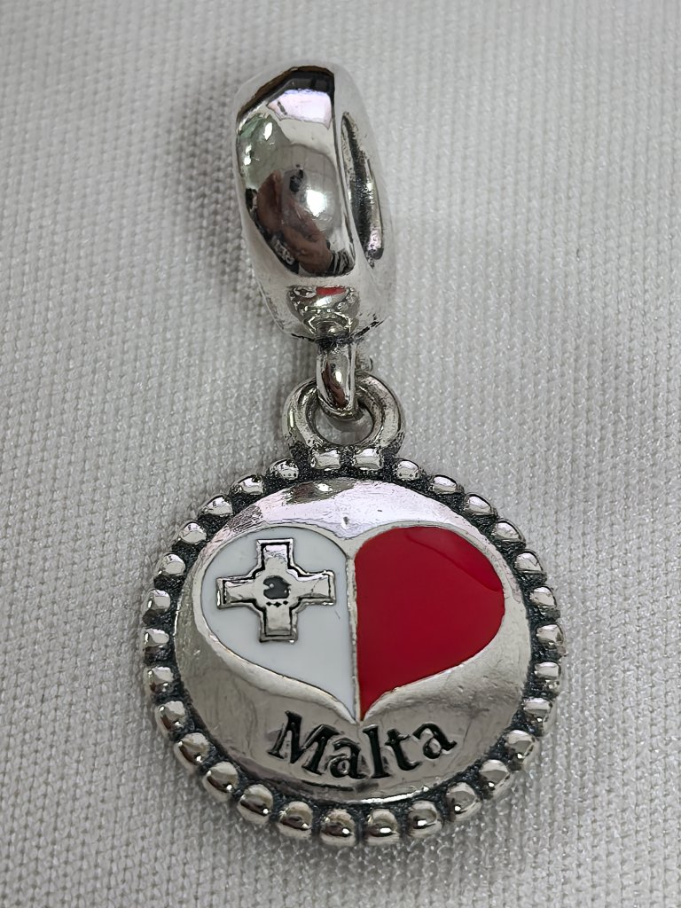Pandora Malta Exclusive Dangle Charm Pendant, S925 Silver Jewelry